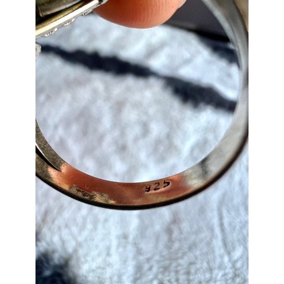 925 BRILLIANT Flash Labradorite Ring 9.5 - Picture 6 of 6